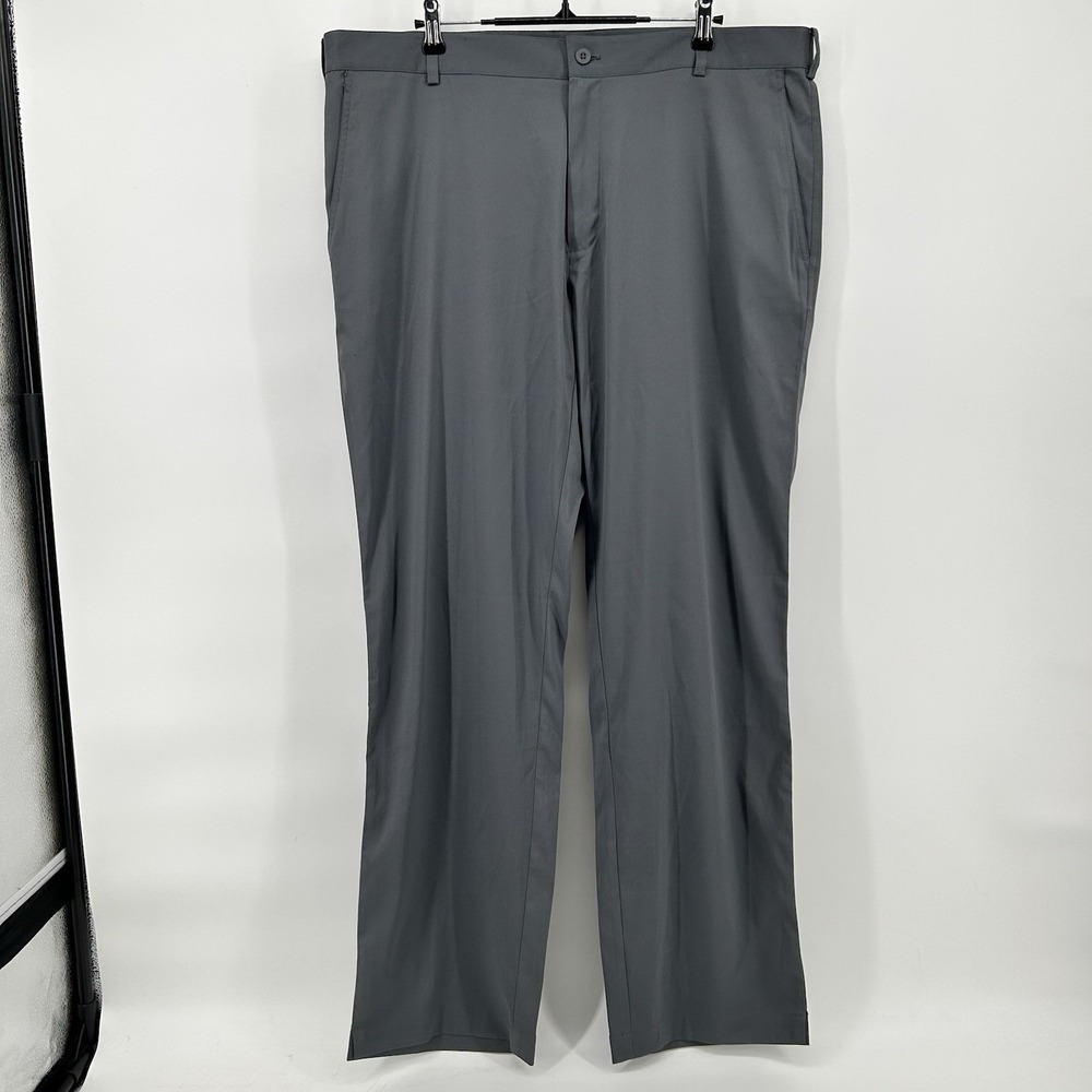 Nike Golf Dri Fit Pants Mens 38x32 Gray Flat Front‎ Stretch Performance Resort